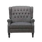 Sillón reclinable de respaldo alado extragrande con capitoné de diamantes