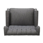 Sillón reclinable de respaldo alado extragrande con capitoné de diamantes