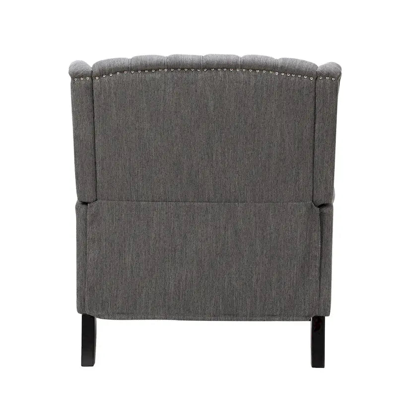 Sillón reclinable de respaldo alado extragrande con capitoné de diamantes