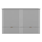 Cama plegable tamaño matrimonial tipo gabinete con almacenamiento y puertos USB