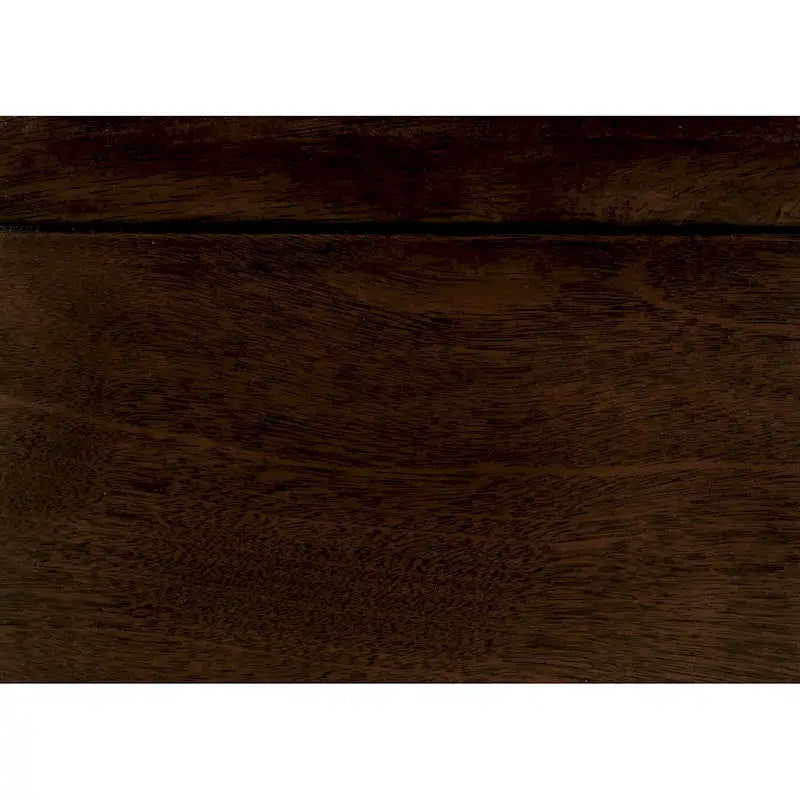 Mesa de noche color cerezo oscuro con cajón oculto para joyas