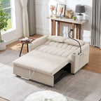 Convertible Loveseat Sofa Bed with USB Ports and Cup Holders