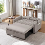 Convertible Loveseat Sofa Bed with USB Ports and Cup Holders