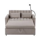 Convertible Loveseat Sofa Bed with USB Ports and Cup Holders
