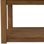 Quadratischer Couchtisch in Marmoroptik mit Ablageboden aus Holz
