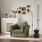 Oversized Chenille Lounge Armchair