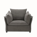 Oversized Chenille Lounge Armchair