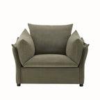 Oversized Chenille Lounge Armchair