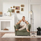 Oversized Chenille Lounge Armchair