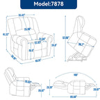 Sillón reclinable elevador eléctrico de doble motor en cuero genuino con calor y masaje
