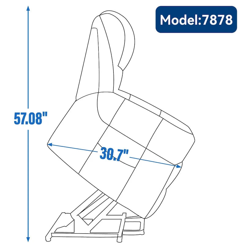 Sillón reclinable elevador eléctrico de doble motor en cuero genuino con calor y masaje