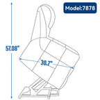 Sillón reclinable elevador eléctrico de doble motor en cuero genuino con calor y masaje