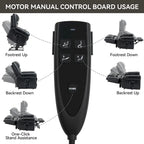 Sillón reclinable elevador eléctrico de doble motor en cuero genuino con calor y masaje