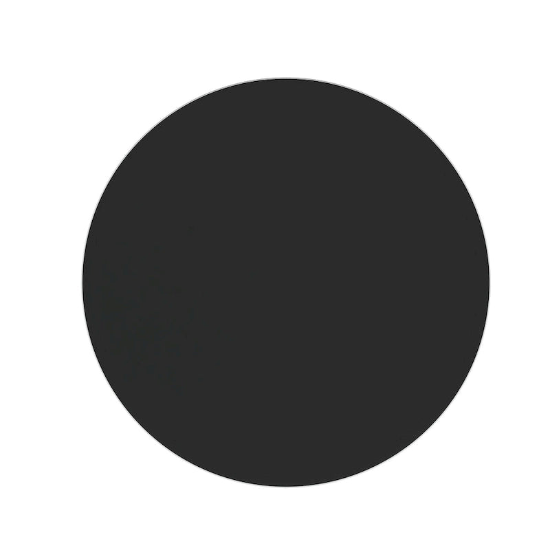 Black Round Tempered Glass Tabletop with Beveled Edge