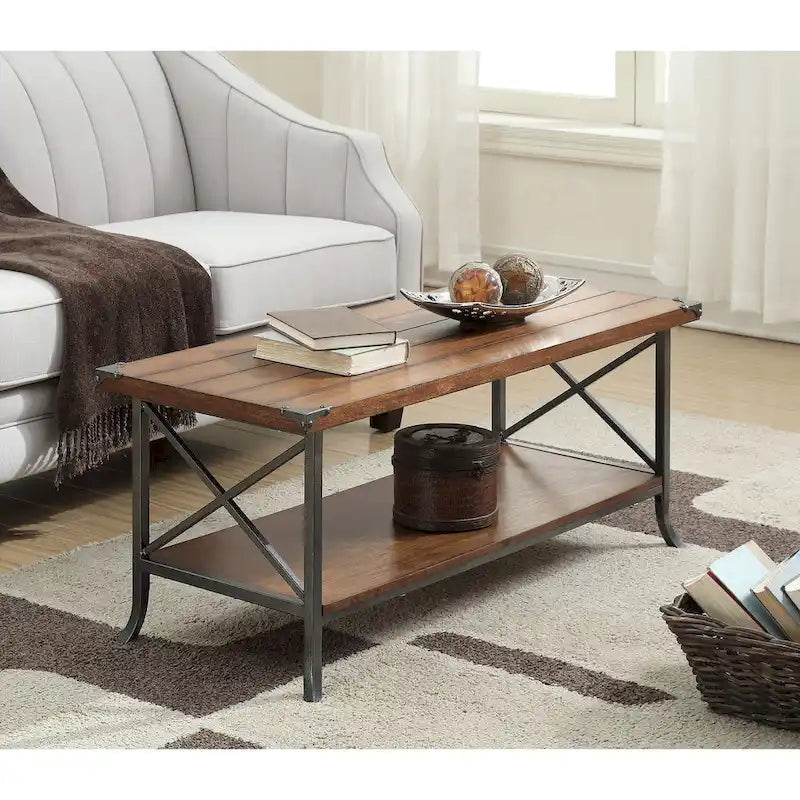 Convenience Concepts Brookline Coffee Table with Shelf