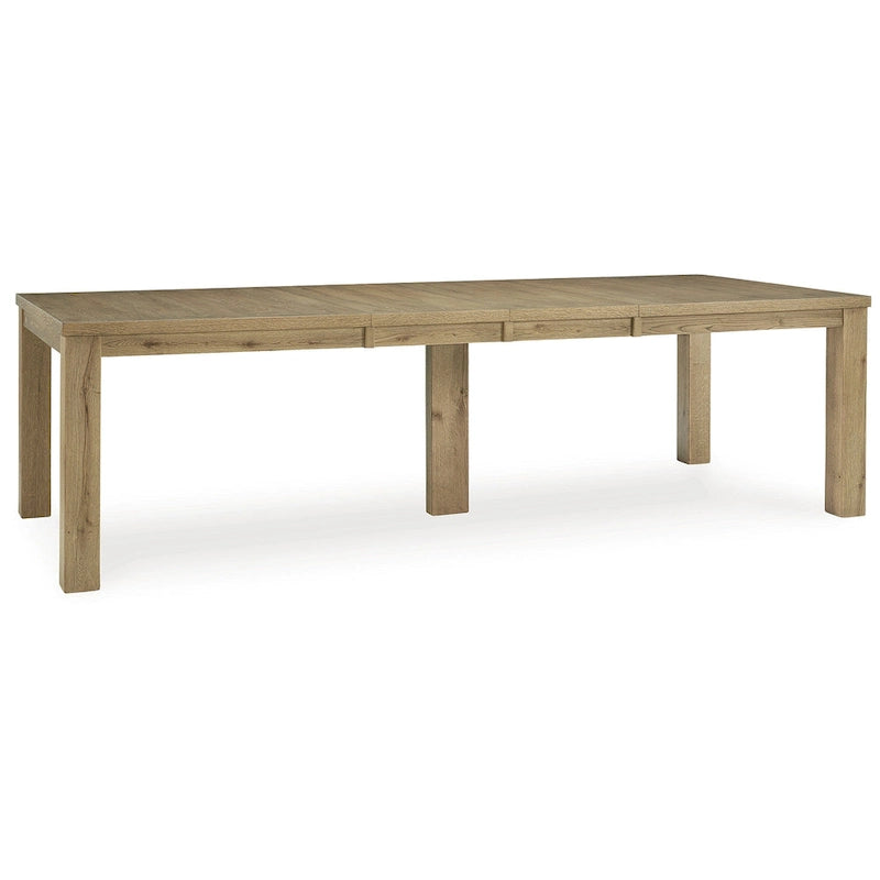 Mesa de comedor extensible de color marrón claro - 44.5 x 108 x 30.13 pulg.