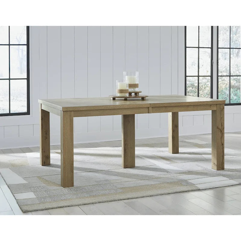 Tavolo da pranzo allungabile marrone chiaro - 113 x 274,3 x 76,5 cm