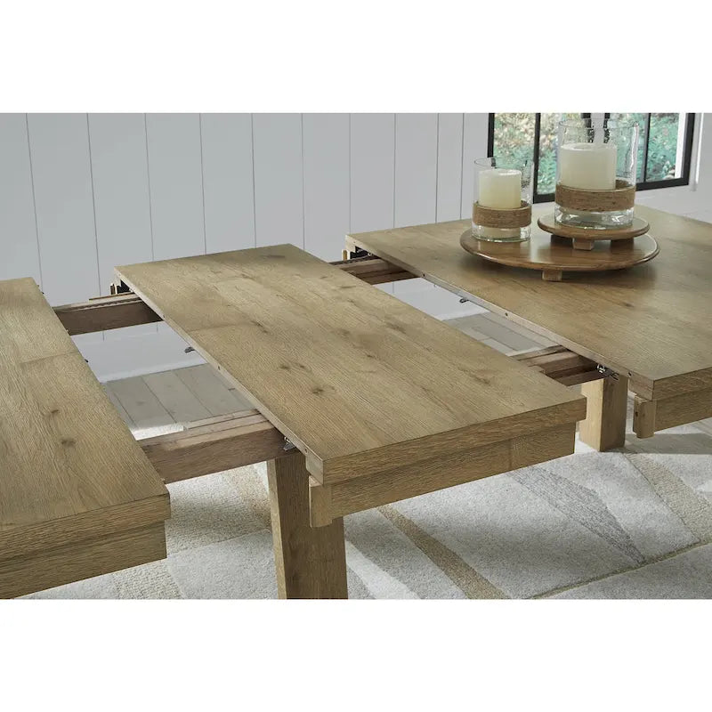 Tavolo da pranzo allungabile marrone chiaro - 113 x 274,3 x 76,5 cm