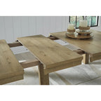 Tavolo da pranzo allungabile marrone chiaro - 113 x 274,3 x 76,5 cm