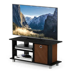Kompaktes TV-Board mit Regalfächern und Stoffschublade