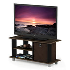 Kompaktes TV-Board mit Regalfächern und Stoffschublade