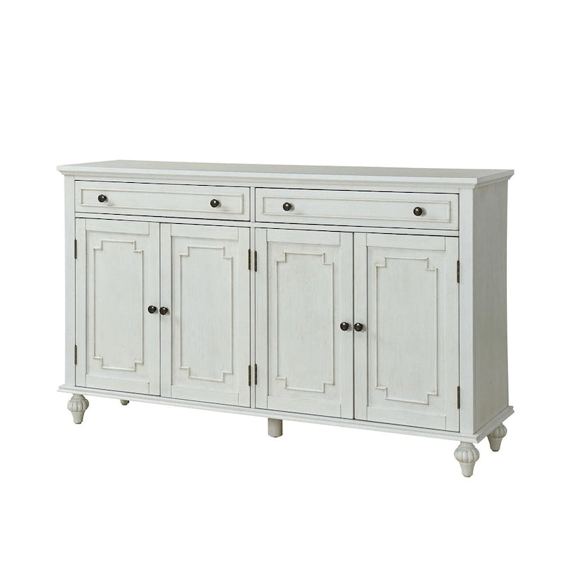 Credenza a quattro ante da 58 pollici con cassetti e portabottiglie