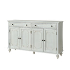 Credenza a quattro ante da 58 pollici con cassetti e portabottiglie