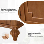 Credenza a quattro ante da 58 pollici con cassetti e portabottiglie