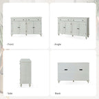 Credenza a quattro ante da 58 pollici con cassetti e portabottiglie