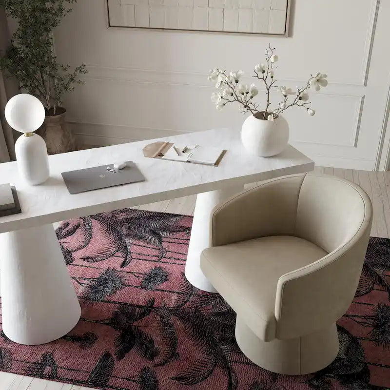 Silla de escritorio con ruedas de chenilla reciclada