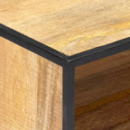 TV-Board aus massivem Mangoholz mit 3 Schubladen und 3 Regalfächern