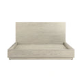 Cadre de lit plateforme King Oak avec haute tête de lit, gris argenté