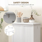 Armoire de garde-manger à 5 niveaux et double porte avec 12 rangements de porte