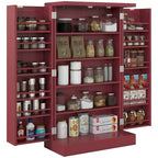 Armoire de garde-manger à 5 niveaux et double porte avec 12 rangements de porte