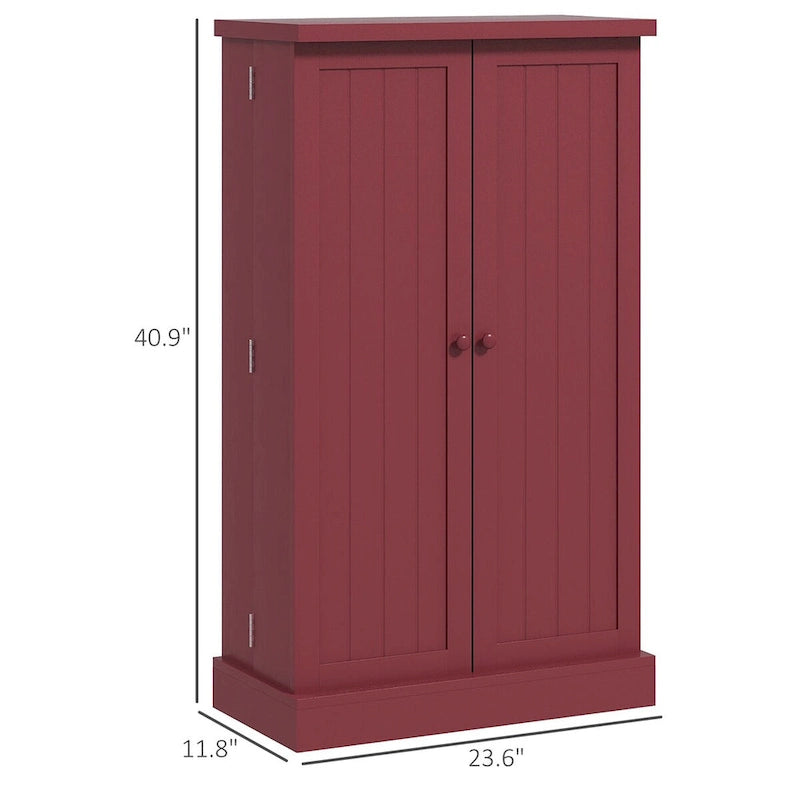 Armoire de garde-manger à 5 niveaux et double porte avec 12 rangements de porte