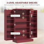 Armoire de garde-manger à 5 niveaux et double porte avec 12 rangements de porte