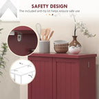 Armoire de garde-manger à 5 niveaux et double porte avec 12 rangements de porte