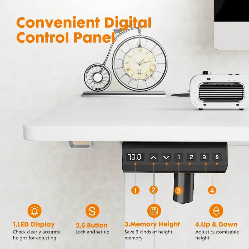 55 x 24-Inch Electric Height-Adjustable Standing Desk