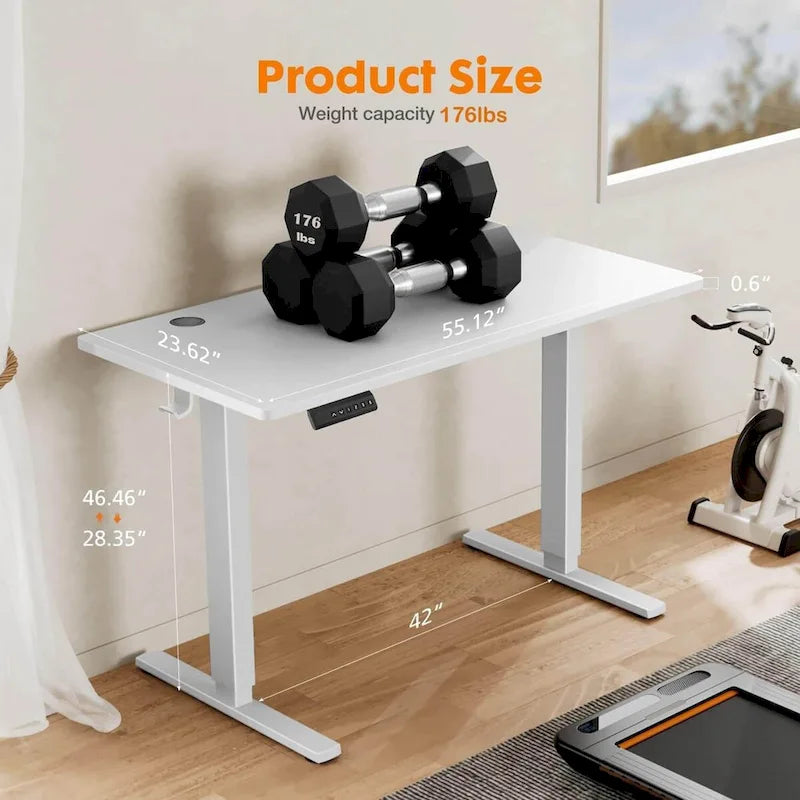 55 x 24-Inch Electric Height-Adjustable Standing Desk