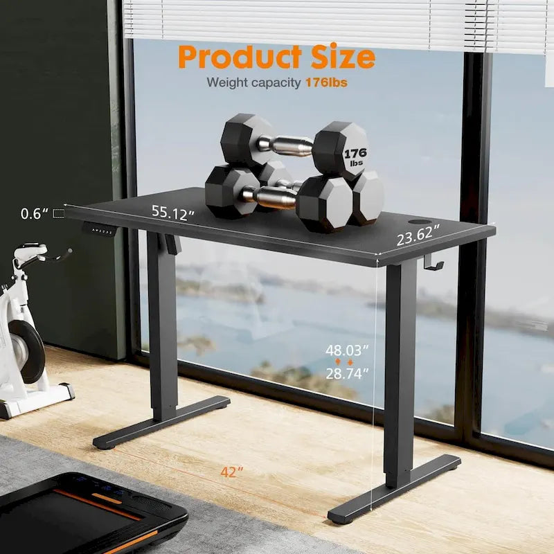 55 x 24-Inch Electric Height-Adjustable Standing Desk