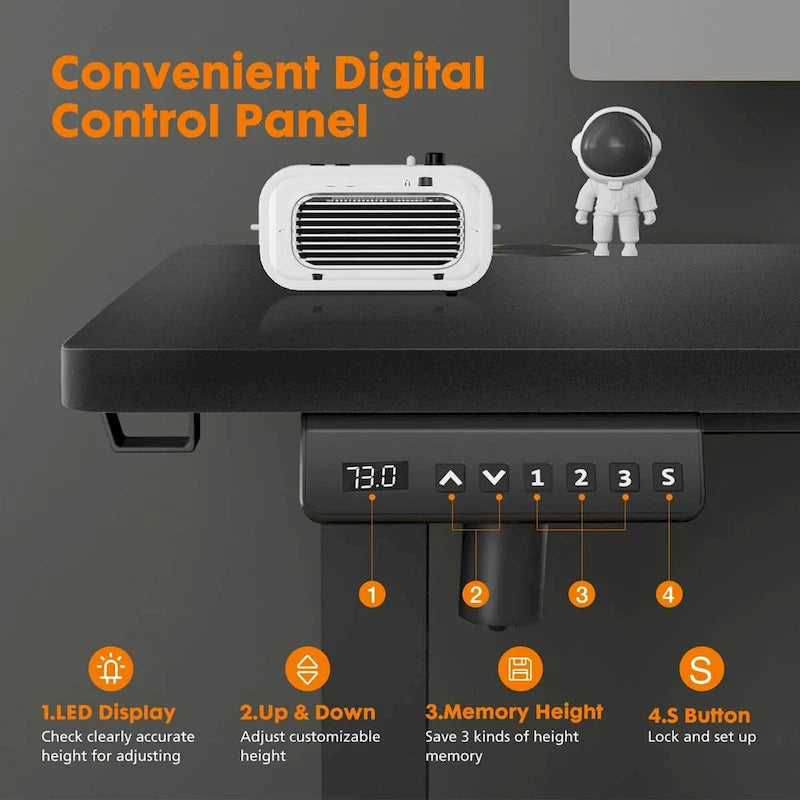 55 x 24-Inch Electric Height-Adjustable Standing Desk
