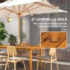 Tavolo da pranzo da esterno in legno di acacia