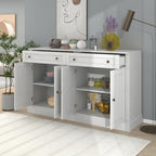 Antikes weißes Sideboard mit Schubladen und verstellbaren Einlegeböden